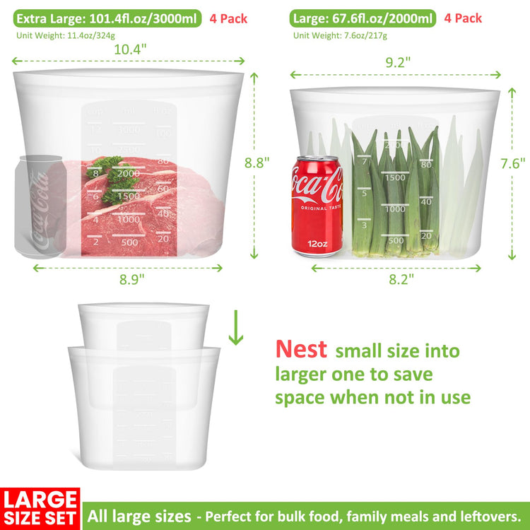 Reusable Storage Bags (8 Count)