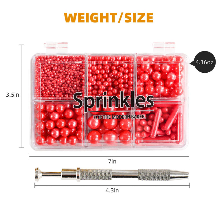 Red Mix Sugar Sprinkles (4.16 Ounce)