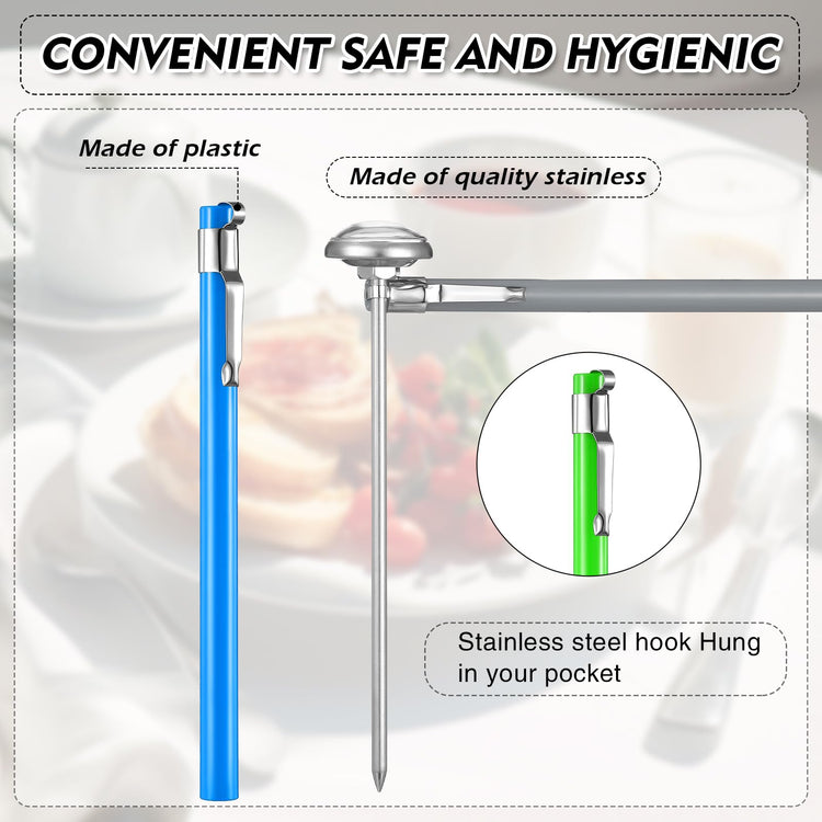 6 Pcs Stainless Steel Kitchen Dial Thermometer 5"