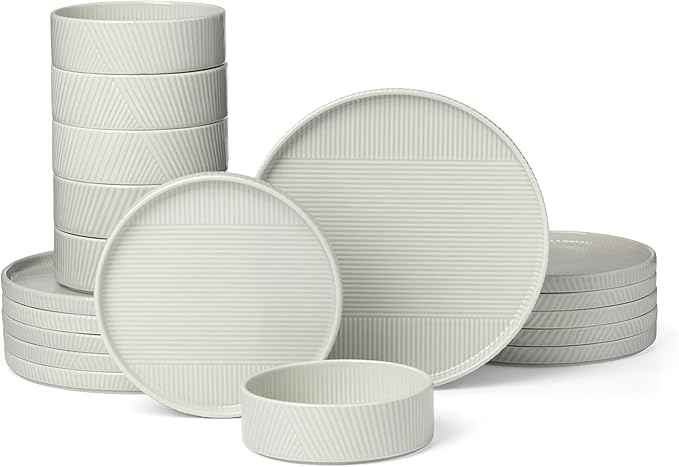 Lenox 899194 Modulus 18-Piece Dinnerware Set, Service For 6