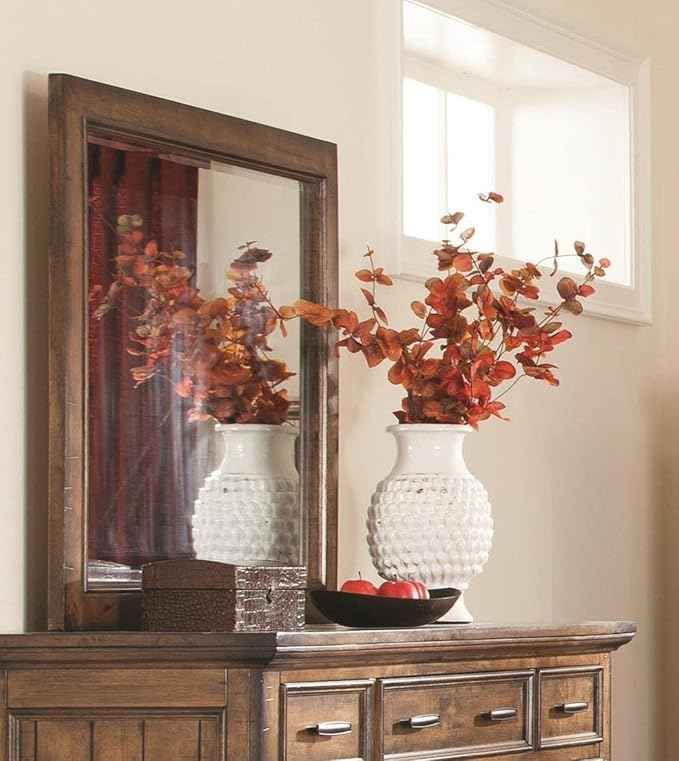 Coaster Mirror 1.25" D x 42" W x 34" H Vintage Bourbon 203894