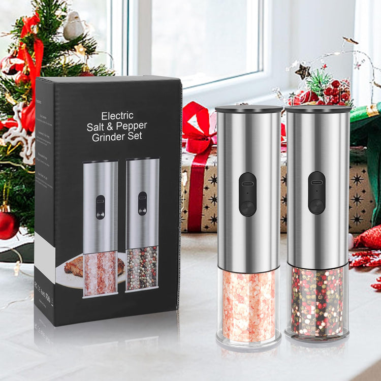 Electric Salt and Pepper Grinder Set