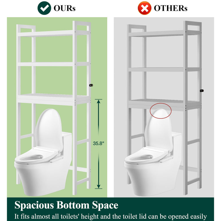 Bamboo Over The Toilet Storage Cabinet (3 Count)