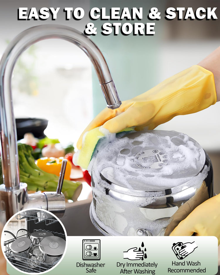 Basics Stainless Steel Cookware Sets (12 Count)