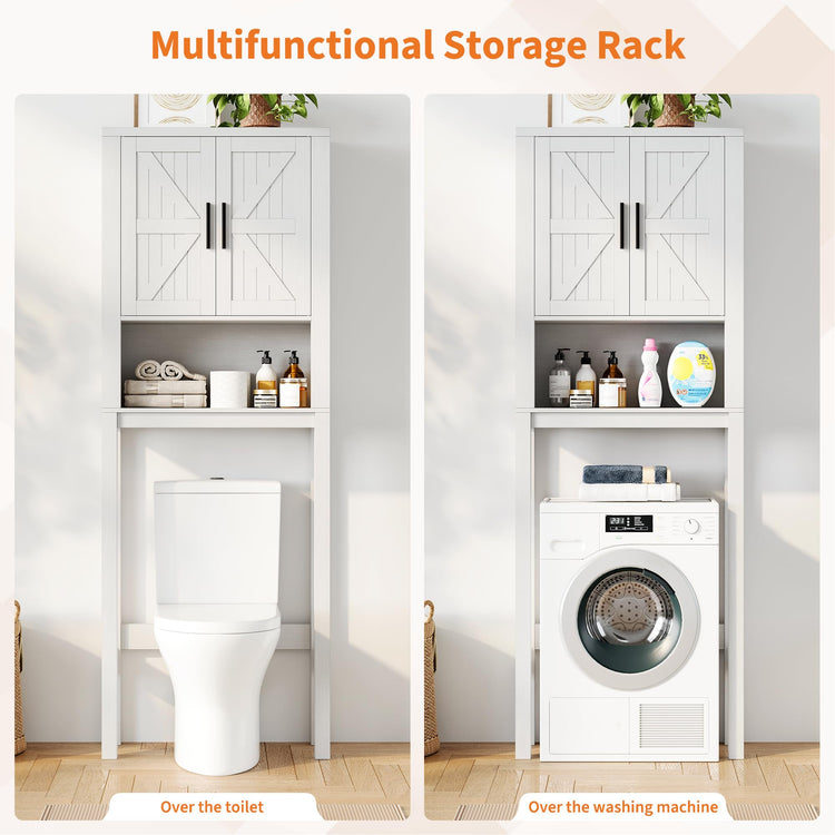 23.6 Inches Wide Toilet Rack with Over The Toilet Storage Cabinet
