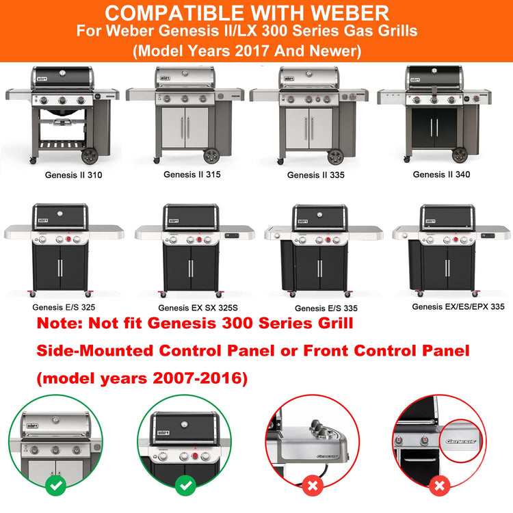 6788 Full Size Griddle for Weber Genesis II 300 Series Grills E