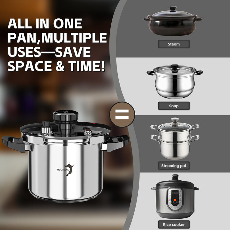 8.5 QT Stainless Steel Pressure Cooker