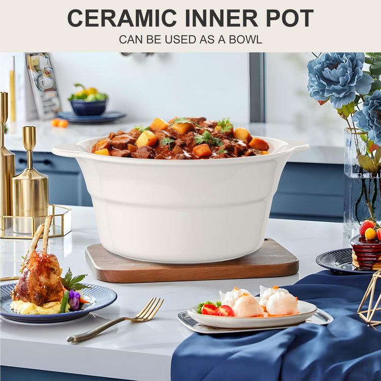 MAGNIFIQUE 5 Quart Programmable Slow Cooker with Auto Warm Setting