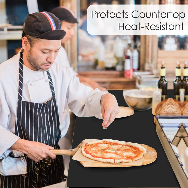 Extra Large Silicone Mat, 31.5x23.6 Large Silicone Placemats for Kids, Heat Resistant Mat for Kitchen Counter, Non Stick Silicone Table Mat for Dough and Pastry, Silicone Craft Mat for Kids, Black