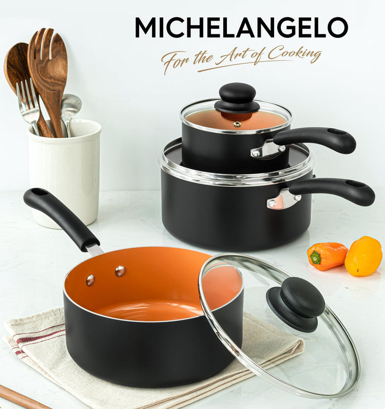 Nonstick Sauce Pan with Lid 1QT