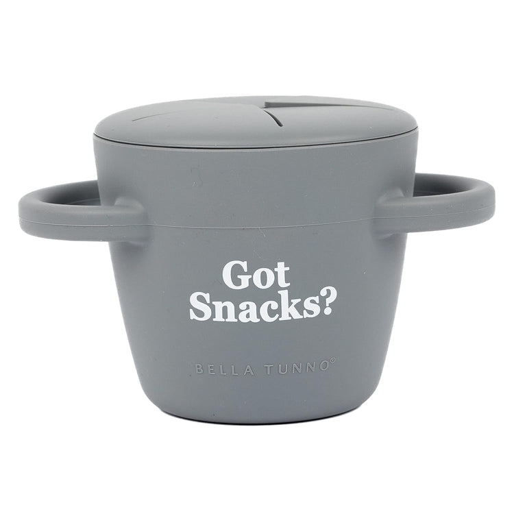 Bella Tunno Snack Cups for Toddlers, Silicone Spill Proof Food Container with Lid, Babies & Kids 6-12 Months, Got Snacks