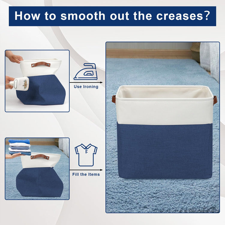 Large Fabric Storage Baskets (3 Count)