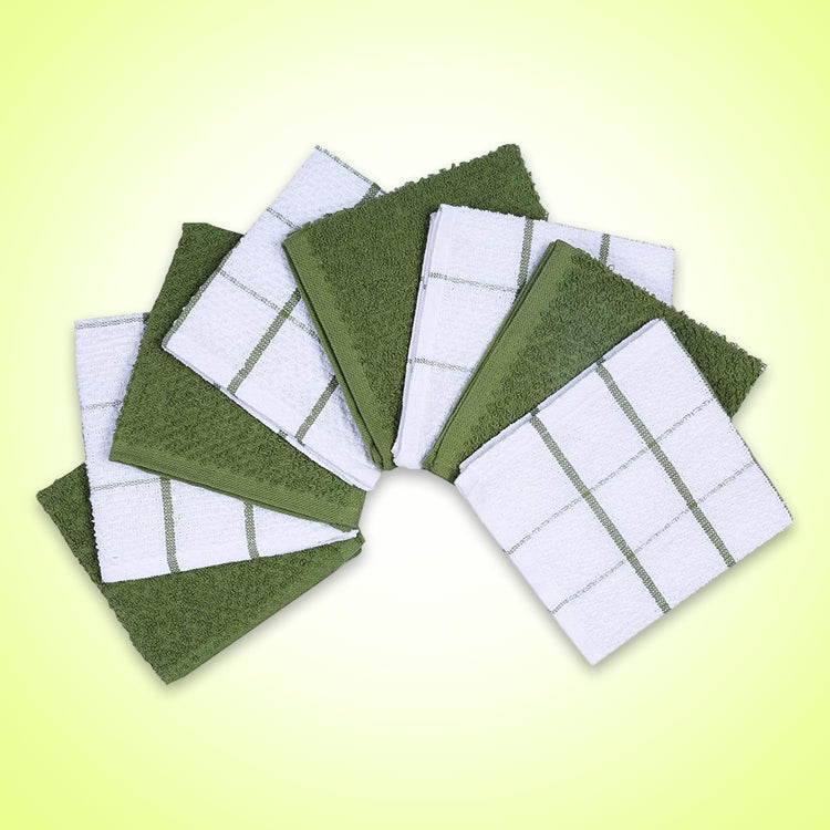 Cotton Kitchen Dish Cloths Set of 8 (8 Count)