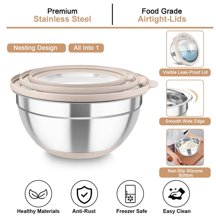 Mixing Bowls with Colander (4 Count)