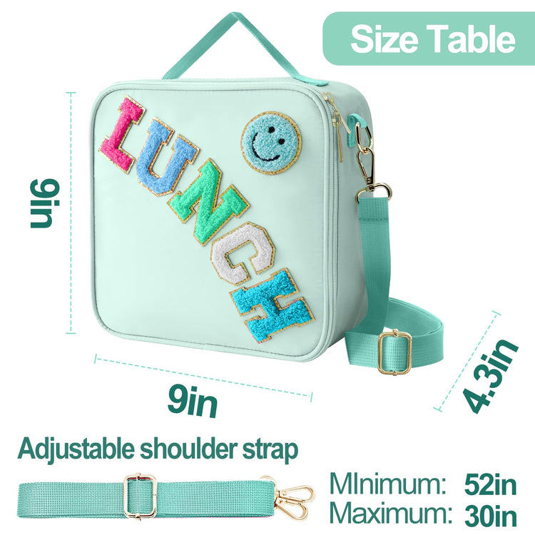 Insulated Lunch Bag With Adjustable Shoulder Strap
