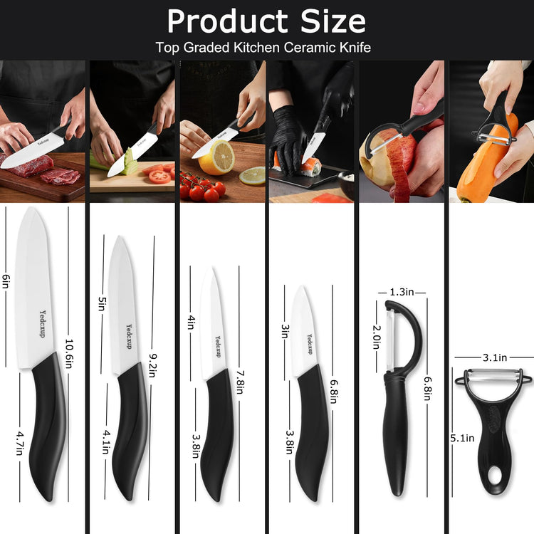 Ceramic Knives Set 6 Pack (6 Count)