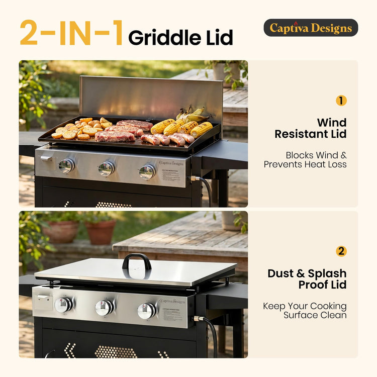 Griddle Propane Gas Grill Detachable Table Top Grill