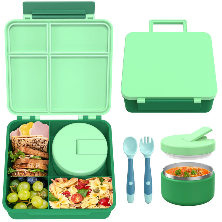 Bento Lunch Box for Kids with 8oz Soup Thermo (4 Count)