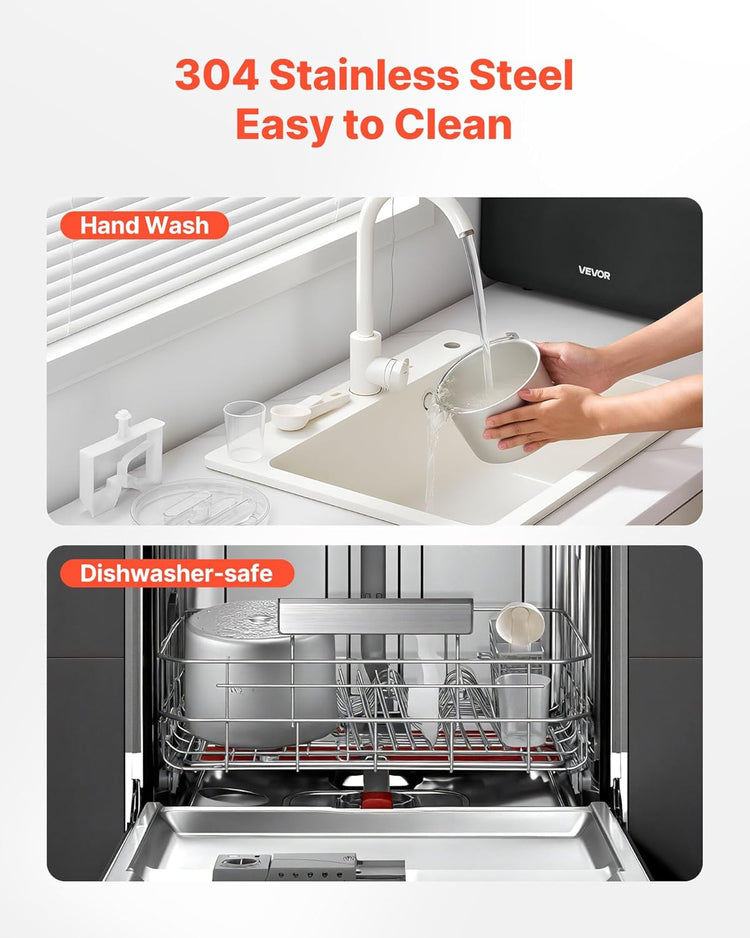 VEVOR Automatic Ice Cream Maker with Built-in Compressor, 1.5 Quart No Pre-freezing Gelato Maker, Stainless Steel Electric Sorbet-Maker, 3 Modes Compressor Ice Cream Machine for Home Kitchen