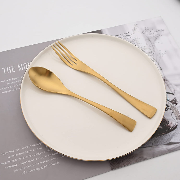 Golden Silverware Set