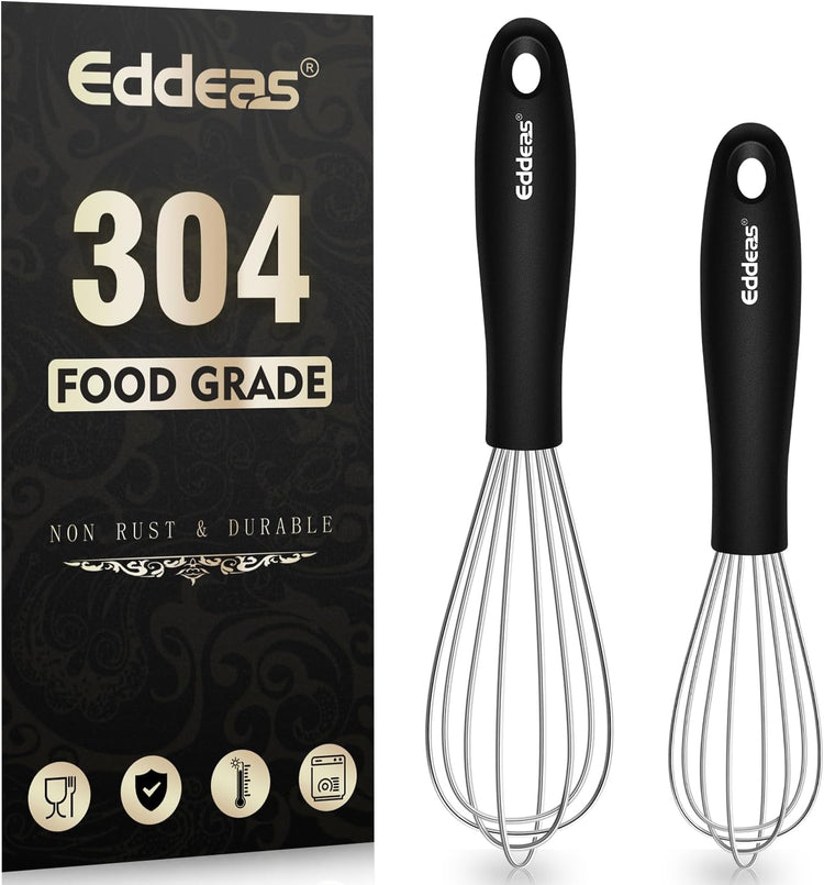 Mini Whisks - Small Whisks (7 and 5.5 inch )Stainless Steel,Kitchen Balloon Whisk, Sturdy Wires & Strong Handles,Suitable for Egg, Espresso, Hot chocolate, sauces