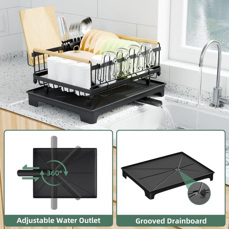 Dish Drying Rack with Auto