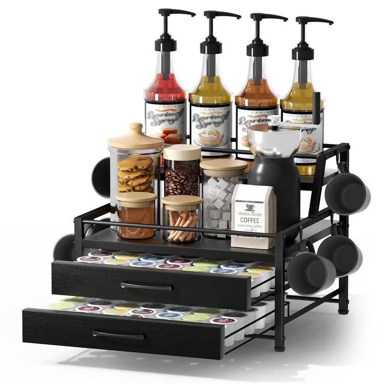 Coffee Syrup Rack Organizer