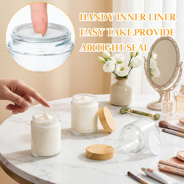 24 Pcs Glass Cosmetic Jars Empty