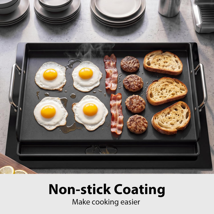 17 x 13 Ceramic Nonstick Flat Top Griddle for Gas Grill and Stove