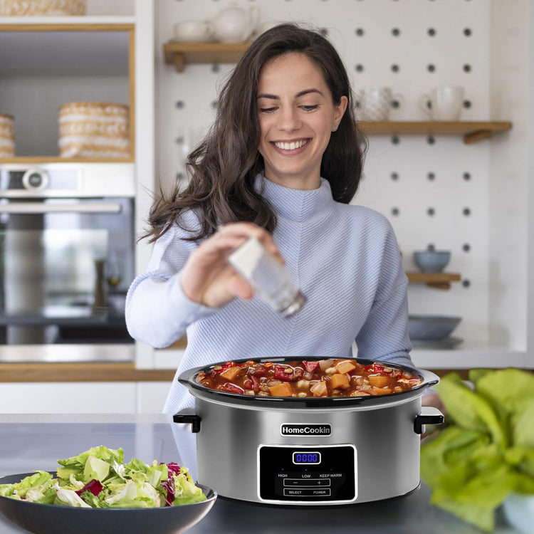 6 Quart Digital Programmable Slow Cooker with Timer
