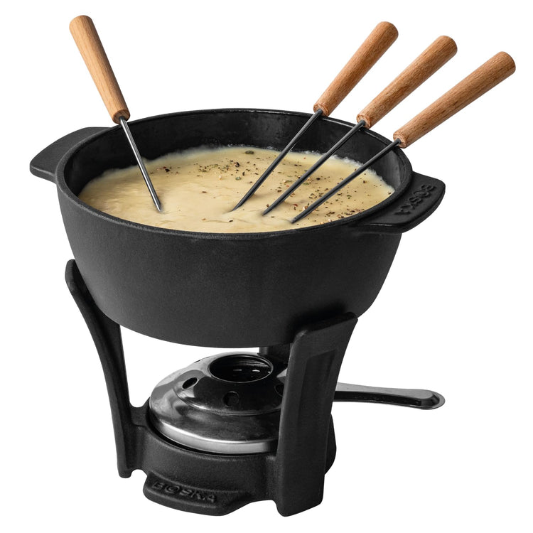 Round Cast Iron Fondue Pot Party Pro