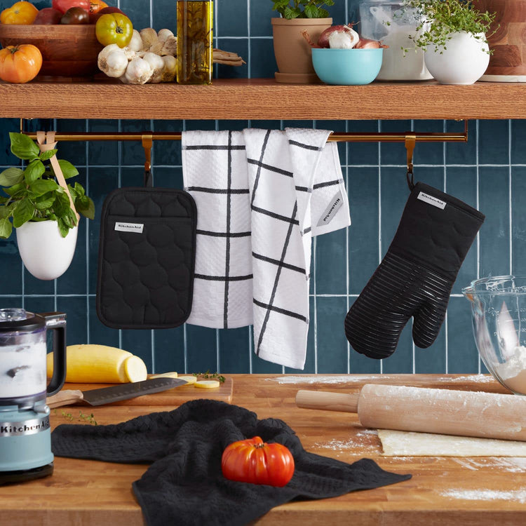 Quilted Cotton Terry Cloth Oven Mitt