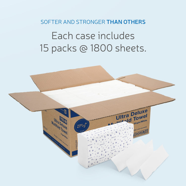 EZbrnd Ultra Deluxe 2ply+ MULTIFOLD Paper Towels (1800 Count)