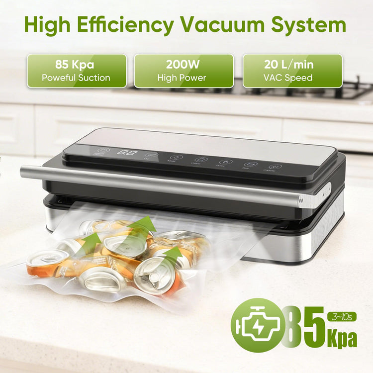 85Kpa Food Vacuum Sealer with Digital Timer