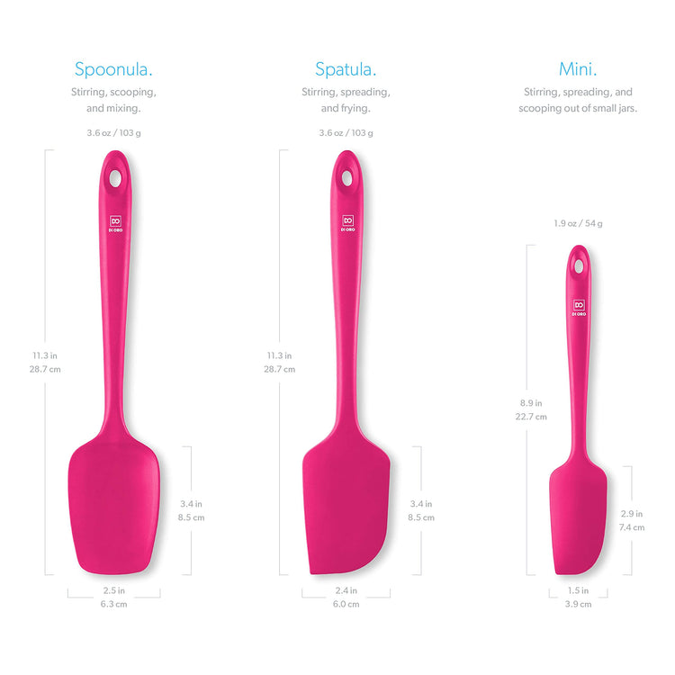 DI ORO Silicone Spatula Set (3 Count)