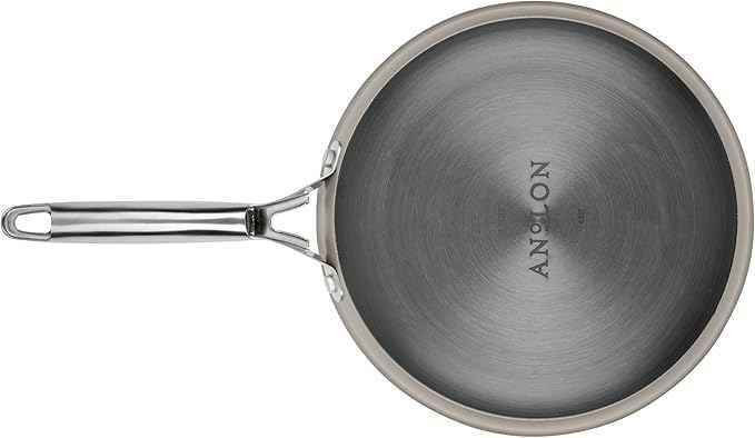 Anolon Achieve Hard Anodized Nonstick Cookware Pots and Pans Set, 9 Piece - Silver