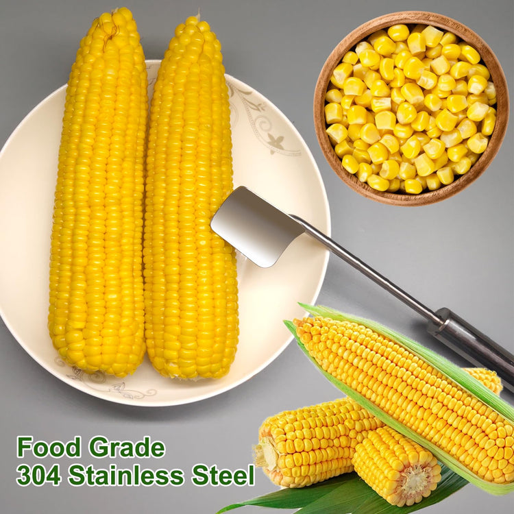 Corn Cob Peeler Peeler Easy Clean Corn Cob Stainless Steel Splitter Tool Suitable for Home Kitchen (2 Count)