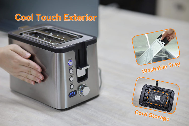 Toaster 2 Slice Stainless Steel Body