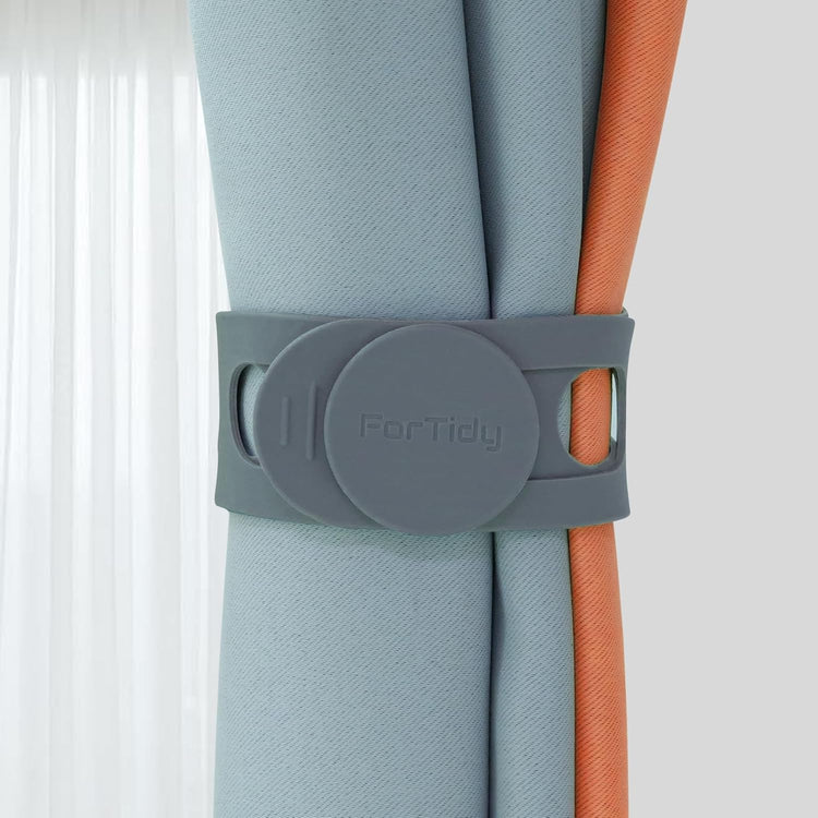 Silicone Latch Strap for Slow Cooker Lid, Pot, Bento Box, 21.65 in Reusable Elastic Self-Lock Silicone Tie for Bundling or Organizing Curtain, Cords, Yoga Mat, Camping Mat, 2pcs (Gray&Gray)