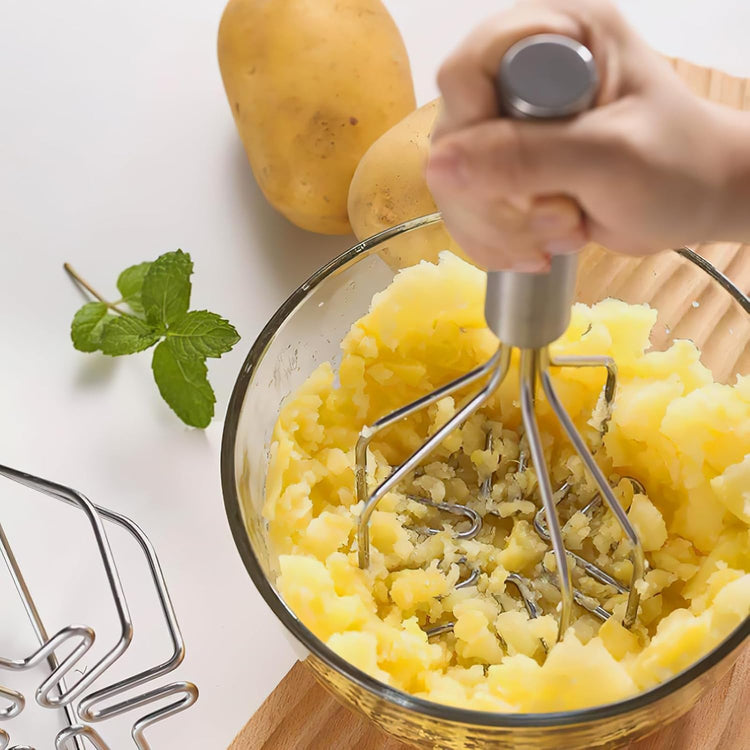 Stainless Steel Ground Beef Smasher Potato Masher Meat Chopper