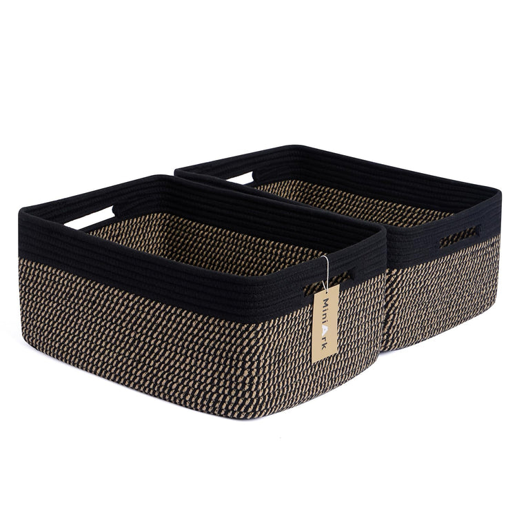 Large Storage Baskets for Shelves (2 Count)