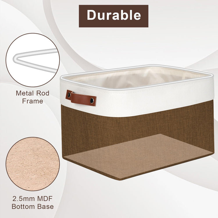 Storage Bins Large Fabric Storage Baskets for Shelves 3 Pack (3 Count)