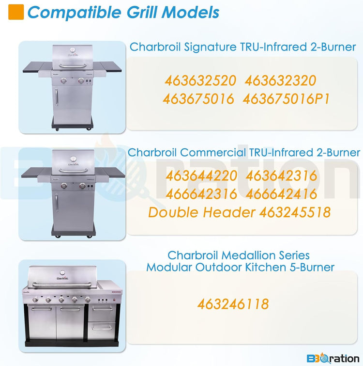 17" Grill Emitter and Cooking Grate for Charbroil TRU Infrared 463642316 463644220 463632320 463675016 463644220 G362-2100-W1, Replacement Parts for Charbroil 463245518 463675016P1
