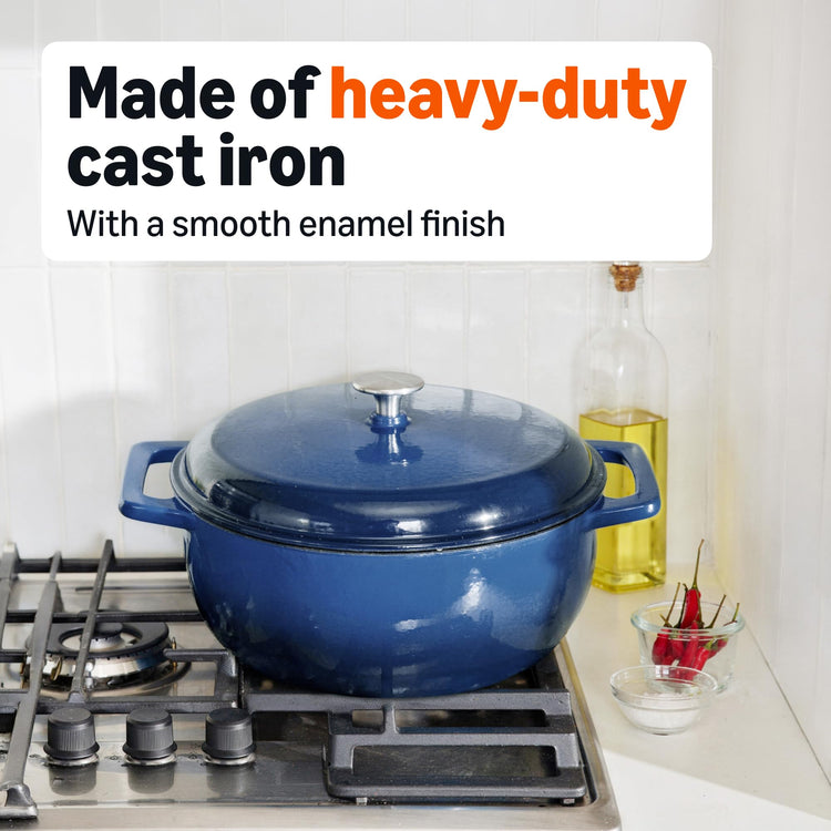 Enameled Cast Iron Dutch Oven Pot with Lid