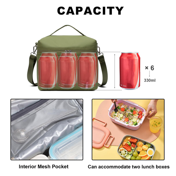 NOL 8L Insulated Lunch Bag for Women