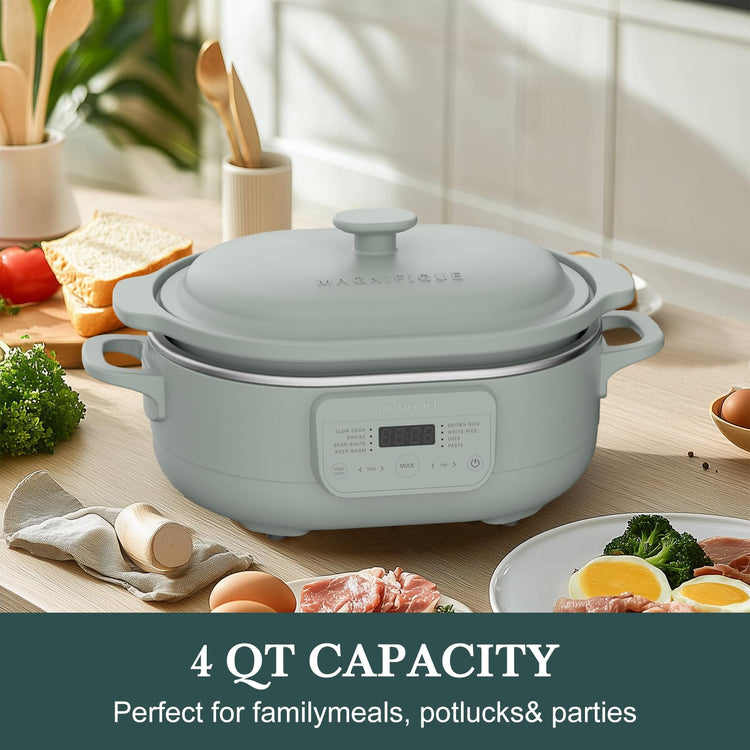 MAGNIFIQUE 4 Quart Programmable Casserole Slow Cooker