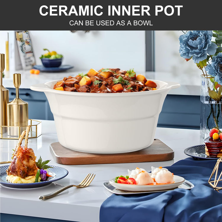 MAGNIFIQUE 5 Quart Programmable Slow Cooker with Auto Warm Setting