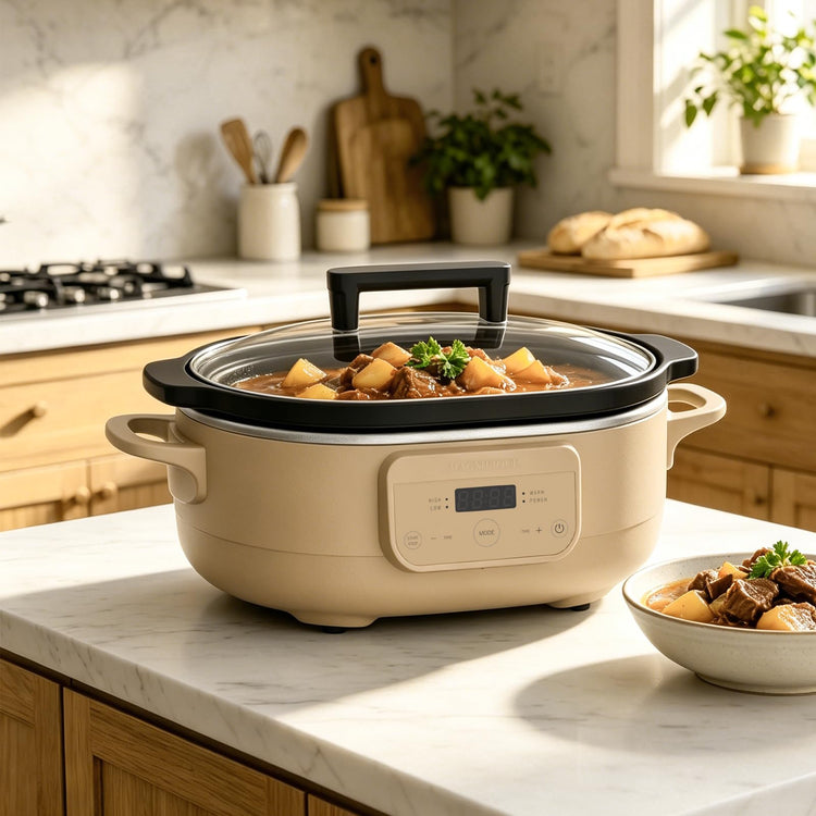 6 Quart Programmable Slow Cooker Removable Healthy Nonstick Pot