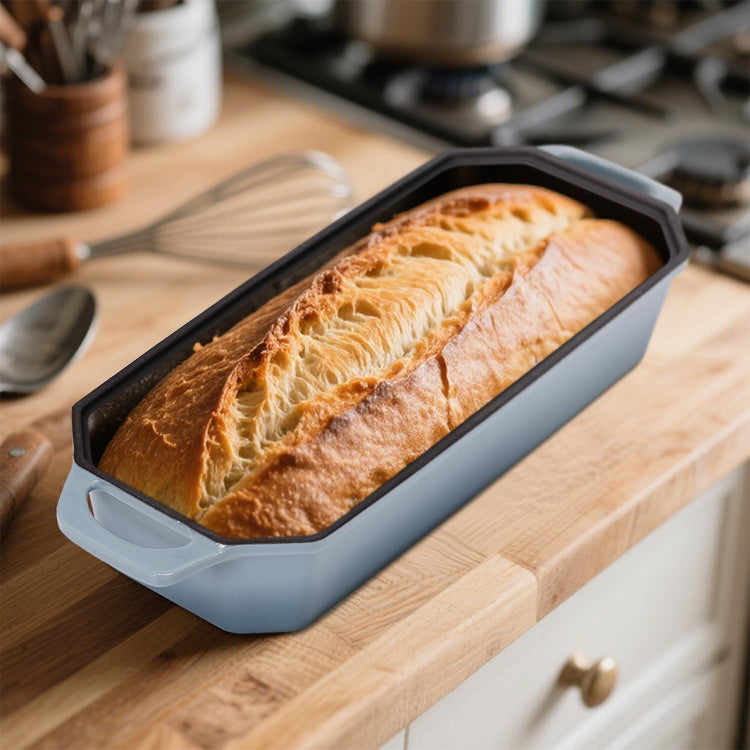 Bread Pan Cast Iron Loaf Pan with Lid Bread Loaf Pan 13x5 Inch Enameled Cast Iron Sourdough Bread Pan