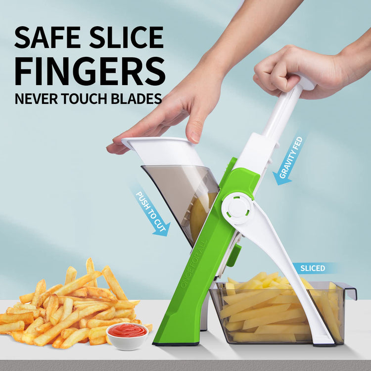 Safe Mandoline Slicer 5 in 1 Vegetable Chopper Food Potato Cutter